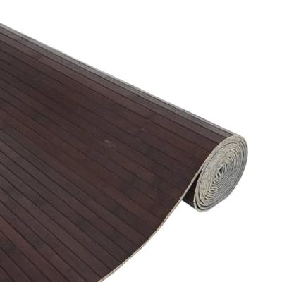 VidaXL Vloerkleed rechthoekig 80x500 cm bamboe donkerbruin