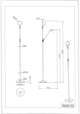 Trio Zwarte leeslampMoreno oplaadbaar - R44561132