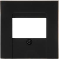 KOPP - Afdekplaat/Centraalplaat - Athenis HK07 - 3-voudig TAE of 2-voudig USB - Mat Zwart - thumbnail