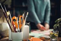 Fiskars classic universele schaar 21 cm oranje/rvs - thumbnail