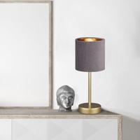 Fischer & Honsel NachtkastlampjeAura grijs velvet - 50494 - thumbnail