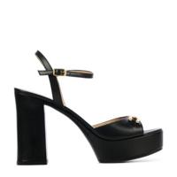 Unisa Vadilo leren sandalettes zwart - thumbnail