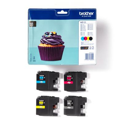 Brother LC-123VALBPDR inktcartridge 4 stuk(s) Origineel Zwart, Cyaan, Magenta, Geel Brother LC-123VALBPDR inktcartridge 4 stuk(s) Origineel Zwart, Cyaan, Magenta, Geel