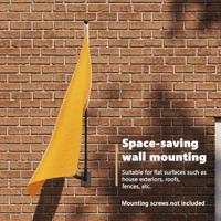 VidaXL Vlaggen mast houder zwart 10,5 x 7,5 x 0,25 cm staal - thumbnail