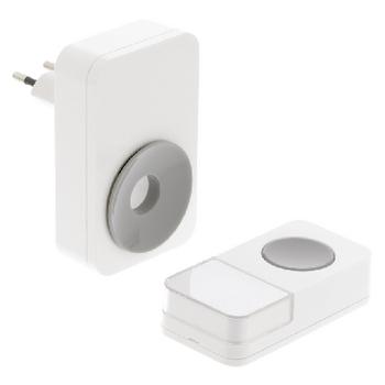 Witte draadloze deurbel met 36 melodieën, 150m bereik en 85dB...
