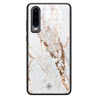 Huawei P30 glazen hardcase - Marmer goud - thumbnail
