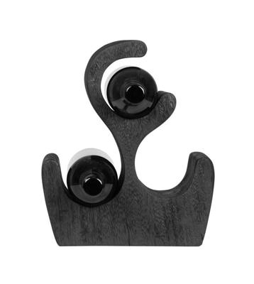 MUST Living Wijnrek 'Grape' Suarhout, 30cm, kleur Zwart