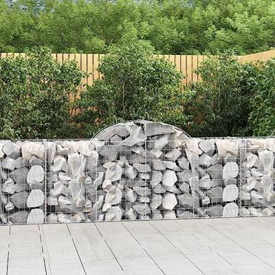 VidaXL Schanskorf gewelfd 200x50x80/100 cm gegalvaniseerd ijzer