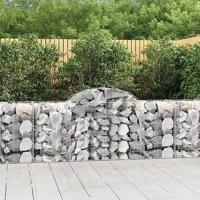 VidaXL Schanskorf gewelfd 200x50x80/100 cm gegalvaniseerd ijzer - thumbnail