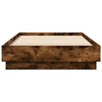 Bedframe met LED-verlichting gerookt eikenkleurig 90x200 cm - thumbnail