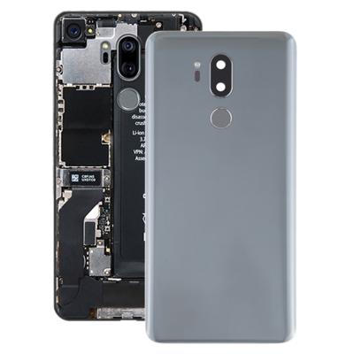 Batterij achtercover met camera lens & vingerafdruk sensor voor LG G7 ThinQ/G710/G710EM/G710PM/G710VMP (zilver)