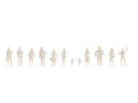NOCH 14985 H0 Zittend en staand figuren Ongeverfd, Zittend, Staand - thumbnail
