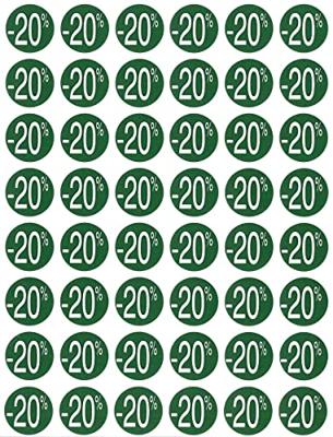 Agipa Kortinglabel -20%, groen, pak van 192 stuks, verwijderbaar