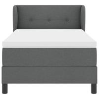 Boxspringbed met matras stof donkergrijs 100x200 cm - thumbnail