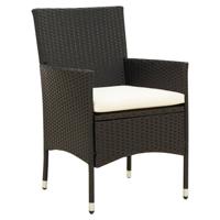 7-delige Tuinset met kussens poly rattan zwart - thumbnail