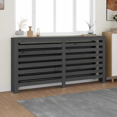 VidaXL Radiatorombouw 169x19x84 cm massief grenenhout grijs