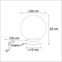 QAZQA Art deco tafellamp messing met groen glas - Pallon - thumbnail