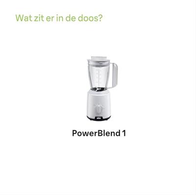 Braun JB1000WH PowerBlend Blender Wit