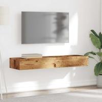 Tv-meubels met LED-verlichting 2 st 60x35x15,5 cm oud hout - thumbnail