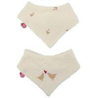 Verpakking van 2 bandana slabbetjes - DOMIVA - Maternity Love - Zacht en absorberend katoen - Verstelbare drukknopen - thumbnail