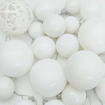 Kerstbal Set met 150 LED 61 pcs Wit Kunststof - thumbnail
