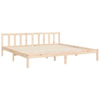 Bedframe met hoofdbord massief hout - thumbnail