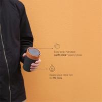 Circular&Co. Koffiebeker - circular cup - zwart/oranje - 227 ml - thumbnail