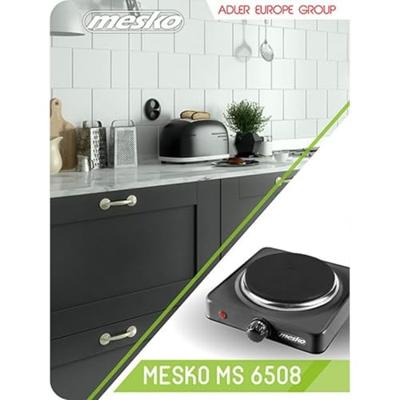 Mesko Home MS 6508 kookplaat Zwart Aanrecht Gesealde plaat 1 zone(s)