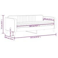 Slaapbank met matras 90x200 cm fluweel geel - thumbnail