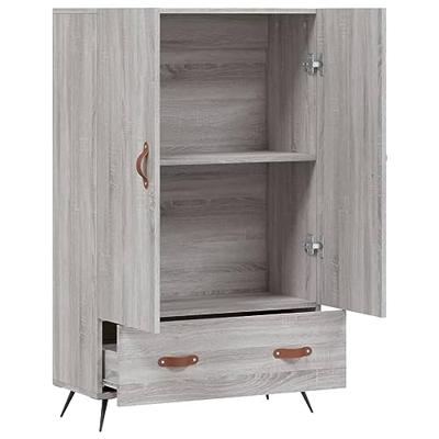 Hoge kast 69,5x31x115 cm bewerkt hout grijs sonoma eikenkleurig Hoge kast 69,5x31x115 cm bewerkt hout grijs sonoma eikenkleurig