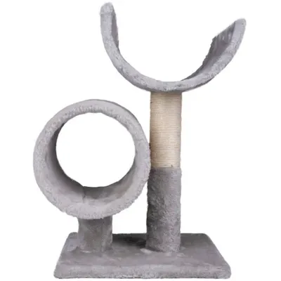 Maxxpro Krabpaal - Met Tunnel - 50 cm - Pluche en Sisal - Grijs Maxxpro Krabpaal - Met Tunnel - 50 cm - Pluche en Sisal - Grijs