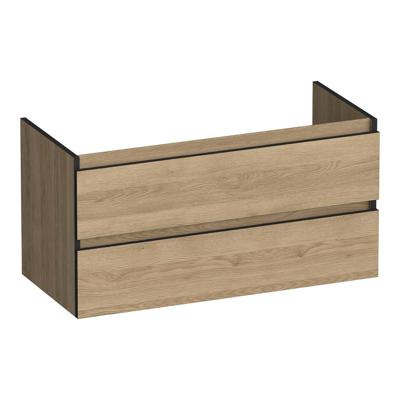 Brauer Joy Edge - Onderkast - 100 cm - met 2 Softclose Lades Greeploos en 1 Sifon Uitsparing - Sunlit