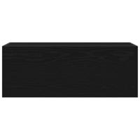 Badkamerwandkast 80x25x30 cm bewerkt hout zwart - thumbnail