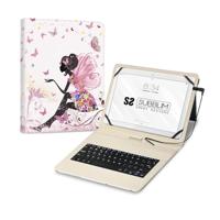 SUBBLIM Tabletbeschermhoes met micro-USB-toetsenbord, Spaans toetsenbord, van 10,1 inch tot 11 inch, magneetsluiting, USB C, compatibel met Android-apparaten (Hadas) - thumbnail