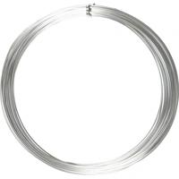 Creativ Company Alu draad, rond, dikte 1 mm, zilver, 16 m/ 1 rol - thumbnail