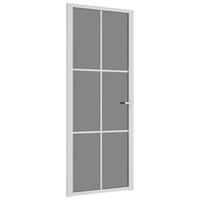 VidaXL Binnendeur 83x201,5 cm esg-glas en aluminium wit - thumbnail