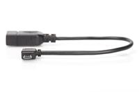 DIGITUS USB 2.0 adapterkabel - 0,15 m - USB Micro B (M) naar USB A (F) - 480 Mbps - USB-adapter - Zwart - thumbnail