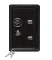 2 PC'S creatieve Piggy Bank wachtwoord geld vak geld munten opslaan doos (zwart) - thumbnail