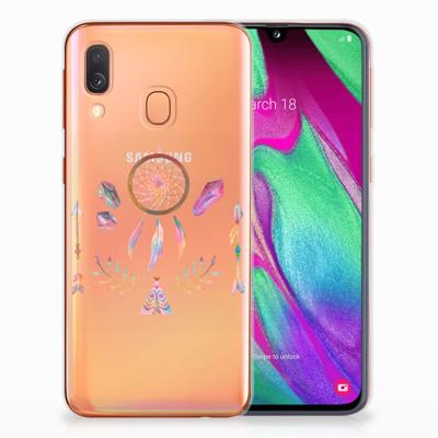 Samsung Galaxy A40 Telefoonhoesje met Naam Boho Dreamcatcher Samsung Galaxy A40 Telefoonhoesje met Naam Boho Dreamcatcher