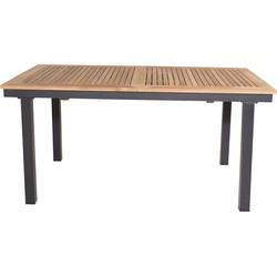 Nohr Uitschuifbare Tuintafel 'Taysha' Teakhout, 152/210 x 90cm, kleur Zwart