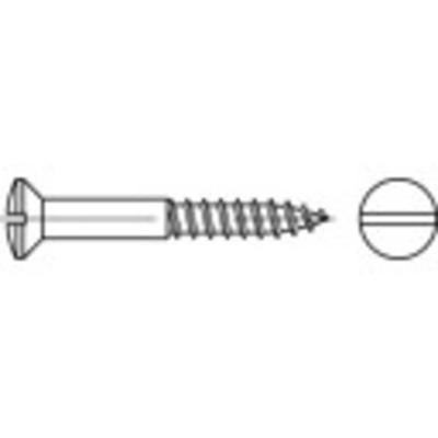 TOOLCRAFT TO-5446335 Bolverzonken houtschroeven 3 mm 25 mm Sleuf DIN 95 Messing 200 stuk(s)