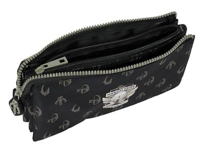 Pennenetui met 2 vakken The Mandalorian This is the way Zwart 22 x 12 x 3 cm