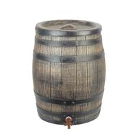 Nature regenton met hout-look 50 l 38x49,5 cm bruin - thumbnail