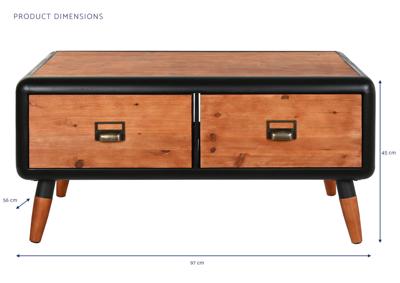 Hoofdtafel DKD Home Decor Metaal Spar 97 x 56 x 45 cm