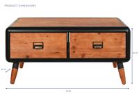 Hoofdtafel DKD Home Decor Metaal Spar 97 x 56 x 45 cm - thumbnail