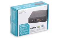 Digitus DS-46304 2 poorten HDMI-splitter 3D-weergave mogelijk, Met metalen behuizing 4096 x 2160 Pixel Zwart - thumbnail