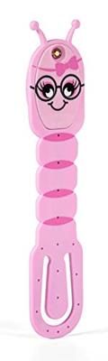 Mondikaarten Flexilight leeslamp boekenwurm roze - thumbnail