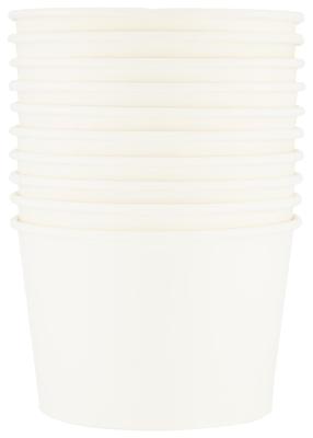 HEMA Papieren bakjes 550ml wit - 10 stuks