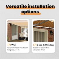 VidaXL Inklapbaar zonnescherm multikleur 400 × 300 cm - thumbnail