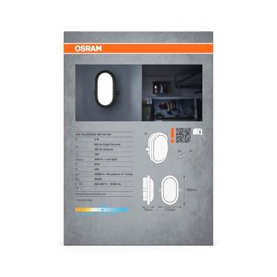 OSRAM HOMELIGHTING LED Bulkhead 6W 4000K Black LED-wandlamp OSRAM HOMELIGHTING LED Bulkhead 6W 4000K Black LED-wandlamp
